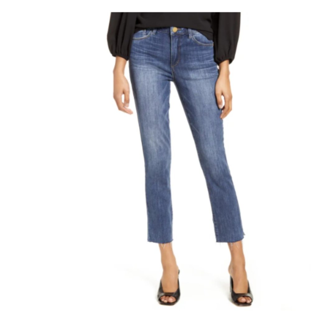 Wit & Wisdom Ab Solution high waist raw hem skinny crop jean 4